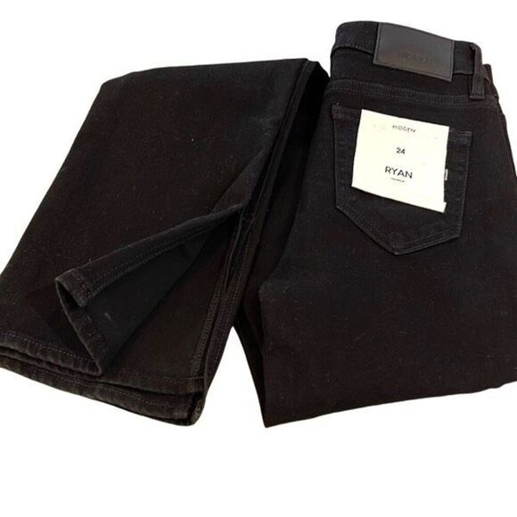 Hidden Los Angeles Womens High Rise Slit Hem Ryan Bootcut Jeans Black Sz 24 NWT‎ - Picture 1 of 10